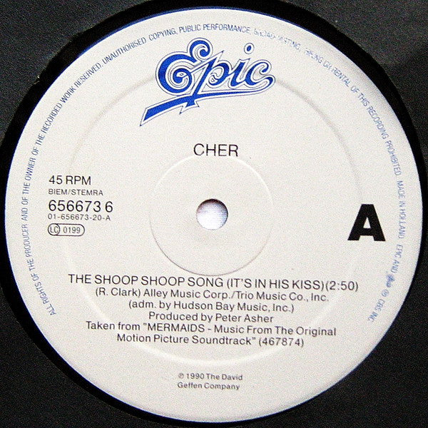 Cher – The Shoop Shoop Song (It's In His Kiss)(EX, Funda VG+) BOX36