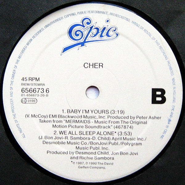 Cher – The Shoop Shoop Song (It's In His Kiss)(EX, Funda VG+) BOX36