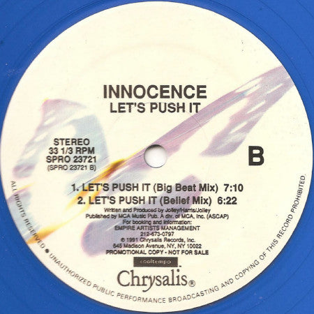Innocence – Let's Push It (NM) BOXE3