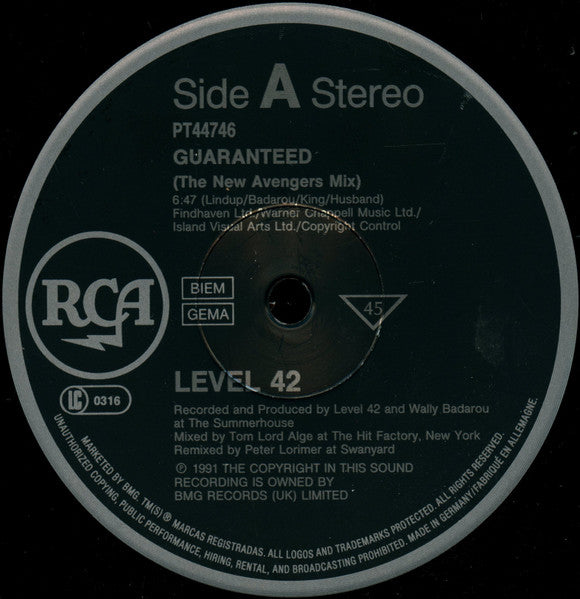 Level 42 – Guaranteed (VG+) BOX18