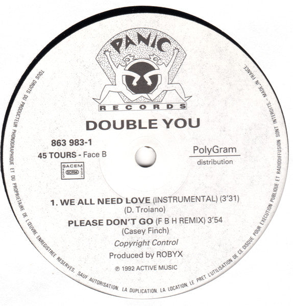 Double You ‎– We All Need Love (Remix) (VG+) BOX16