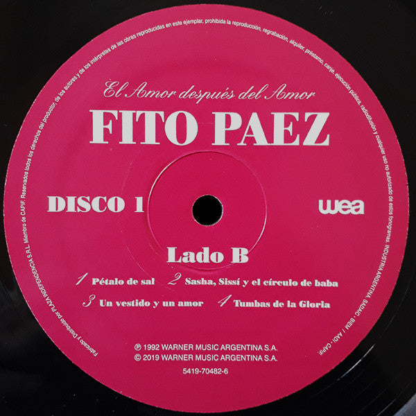Fito Páez – El Amor Después Del Amor / DISCO DOBLE (NUEVO, SELLADO) BOXV2