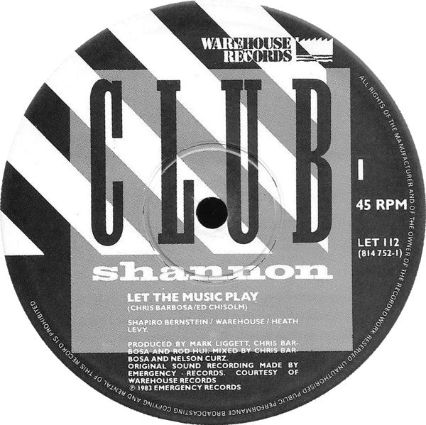 Shannon – Let The Music Play (NM, FUNDA VG+) BOX16