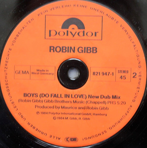 Robin Gibb – Boys (Do Fall In Love) (VG+, FUNDA GENÉRICA) BOX16