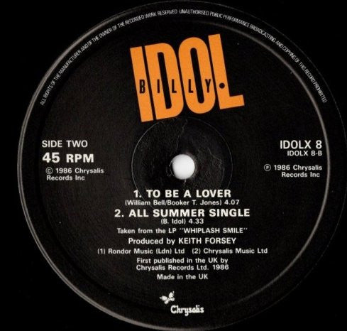 Billy Idol – To Be A Lover (NM) BOX25