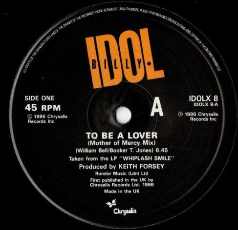 Billy Idol – To Be A Lover (NM) BOX25
