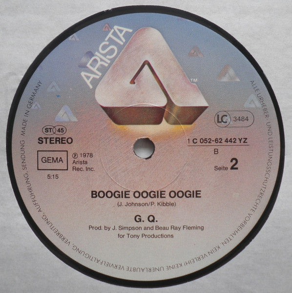 G.Q. – Disco Nights (Rock Freak) / Boogie Oogie Oogie (NM, FUNDA VG+) BOX11