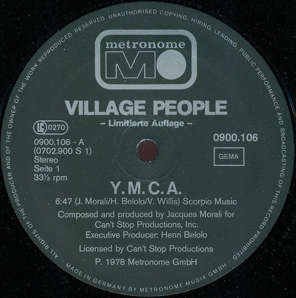 Village People – Y.M.C.A. (NM) BOX29