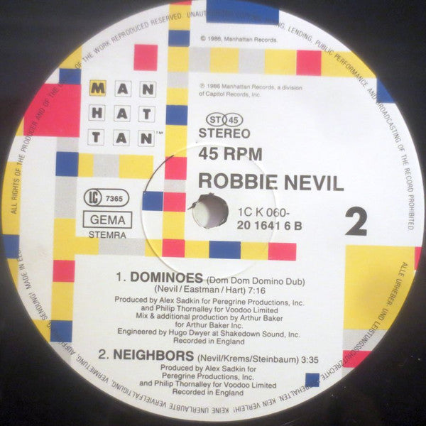 Robbie Nevil – Dominoes (NM, FUNDA EX) BOX20