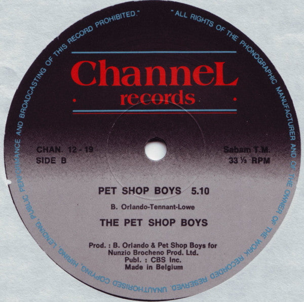 Pet Shop Boys – West End Girls (Extended Mix) (NM, FUNDA VG+) BOX31