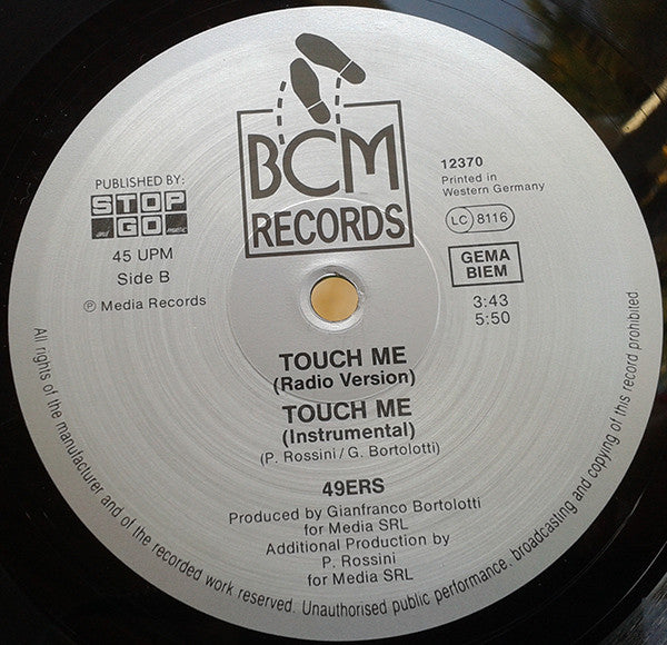 49ers – Touch Me (ESTADO NM, FUNDA EX) BOX24