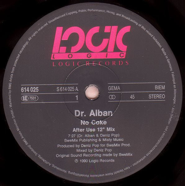 Dr. Alban – No Coke (The Twelve Inch Remixes) (EX) BOX6