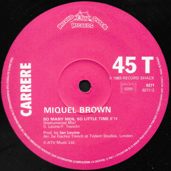 Miquel Brown – So Many Men, So Little Time (VG+) BOX18