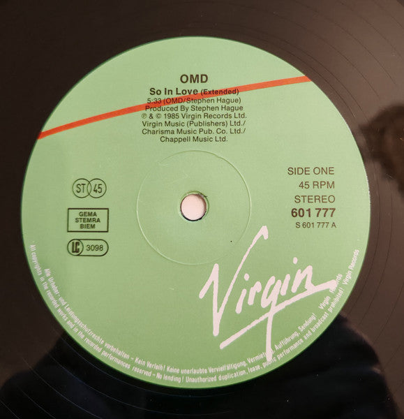 Orchestral Manœuvres In The Dark – So In Love (EX) BOX5