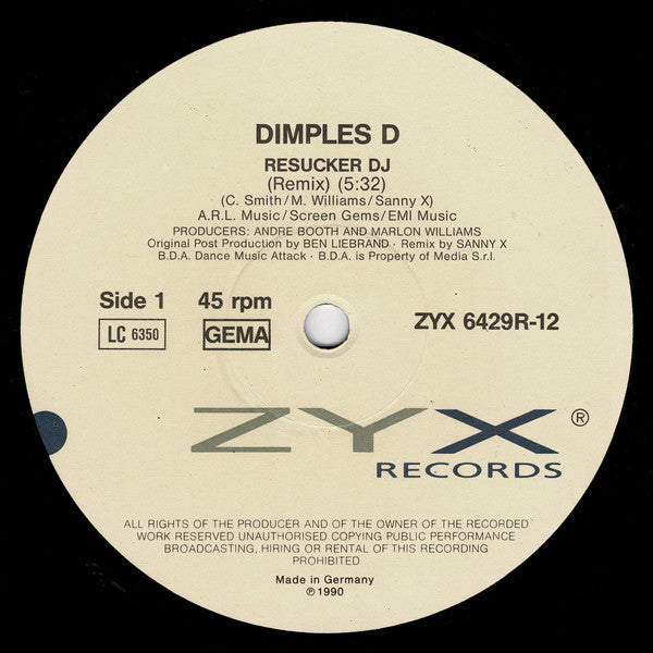 Dimples D – Resucker DJ (Remix) (VG+) BOX9