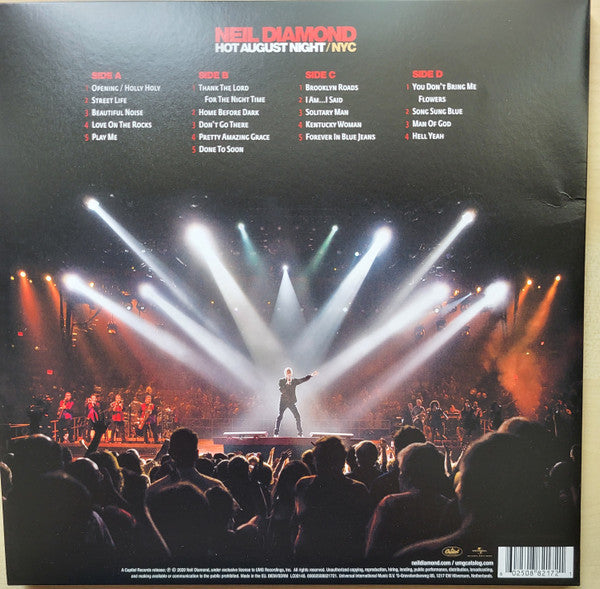 米2LP Neil Diamond Hot August Night / NYC 00602508821721 	CAPITOL /00520 Hot_August_Night_Crystal_Clear