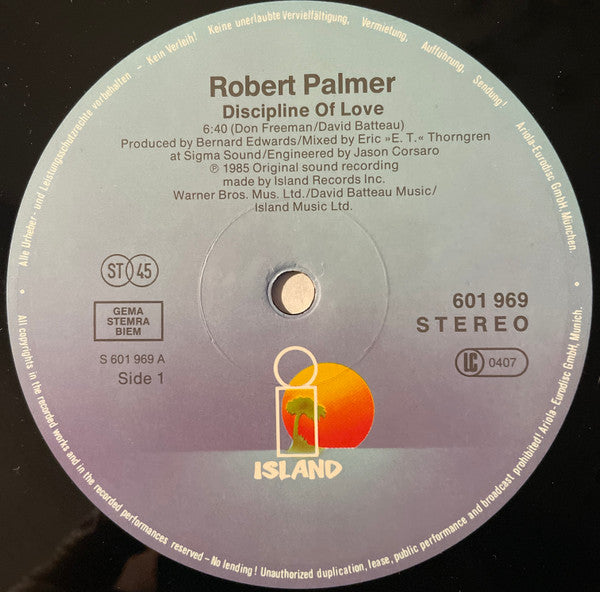 Robert Palmer – Discipline Of Love (NM, FUNDA VG+) BOX36