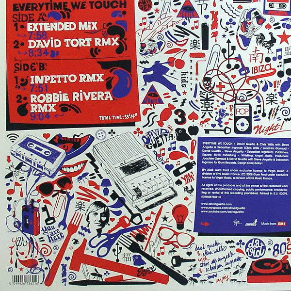 David Guetta & Chris Willis with Steve Angello & Sebastian Ingrosso ‎– Everytime We Touch (NM) BOX5