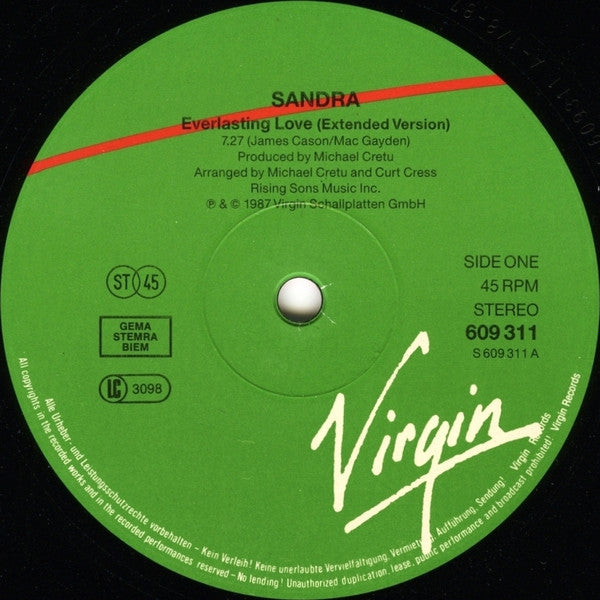 Sandra – Everlasting Love (NM, FUNDA EX) BOX31