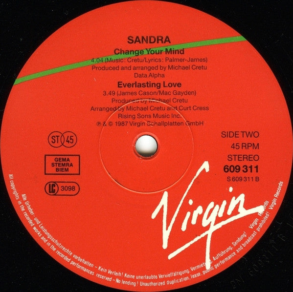 Sandra – Everlasting Love (NM, FUNDA EX) BOX31