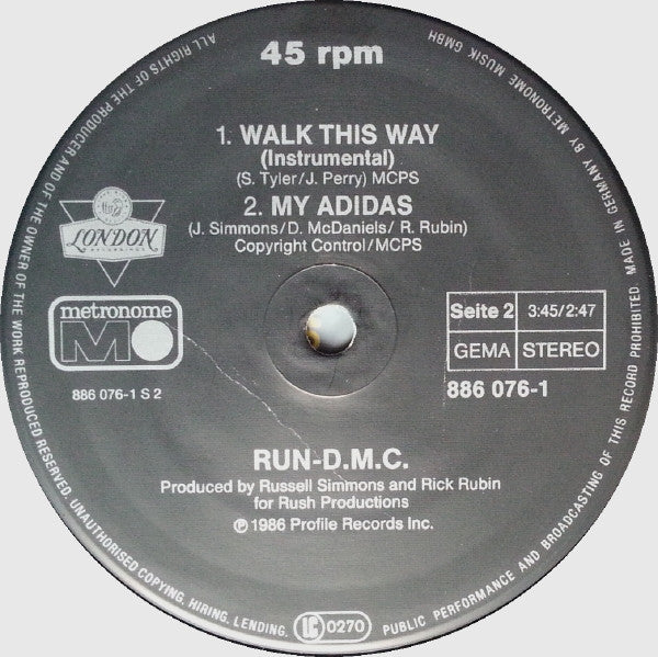 Run DMC – Walk This Way (NM, FUNDA VG+) BOX8