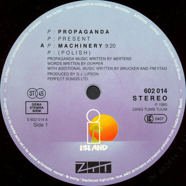 Propaganda – p: Machinery (Polish) (NM) BOXE1