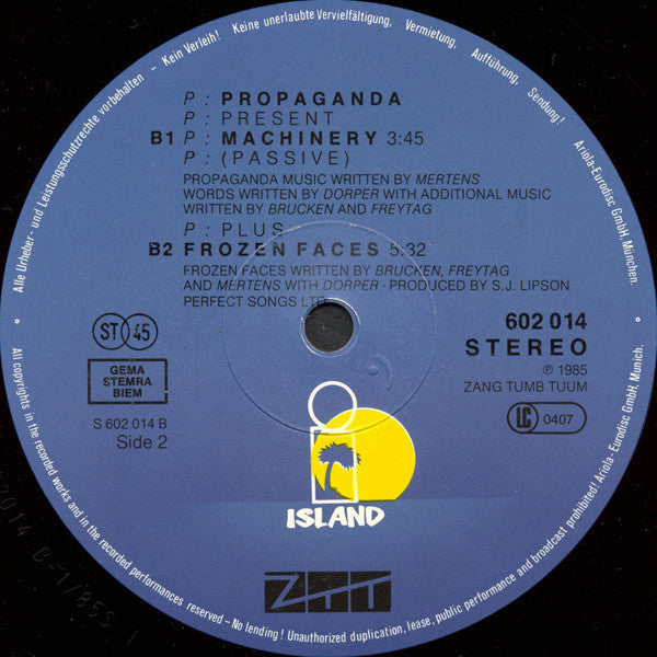 Propaganda – p: Machinery (Polish) (NM) BOXE1