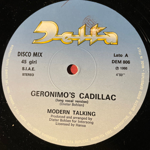 Modern Talking – Geronimo's Cadillac (NM, FUNDA EX) BOX15
