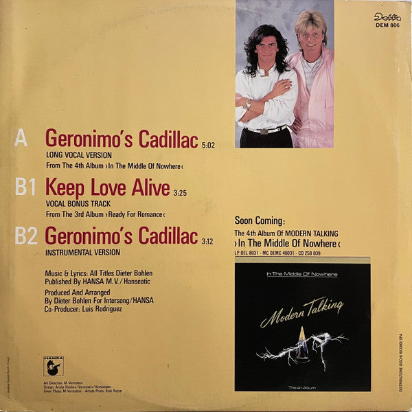 Modern Talking – Geronimo's Cadillac (NM, FUNDA EX) BOX15