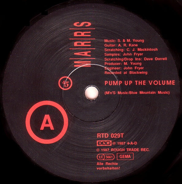 M|A|R|R|S – Pump Up The Volume (NM, FUNDA EX) BOX9