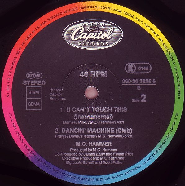 M.C. Hammer – U Can't Touch This (NM, FUNDA VG+) BOX35