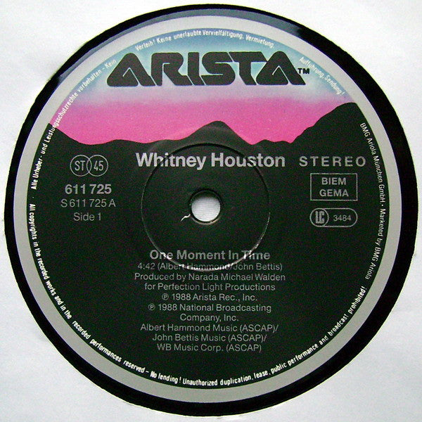 Whitney Houston – One Moment In Time (NM) BOX8