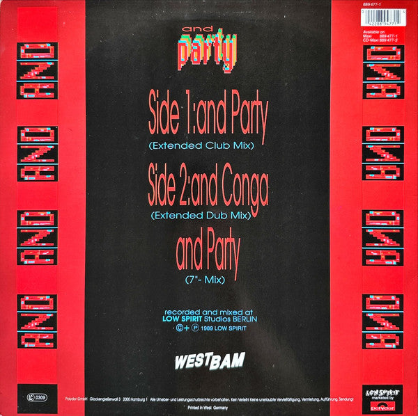 WestBam – And Party (EX) BOX36