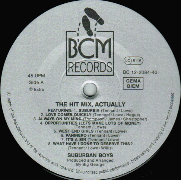 Suburban Boys ‎– The Hit Mix, Actually (NM) BOX15