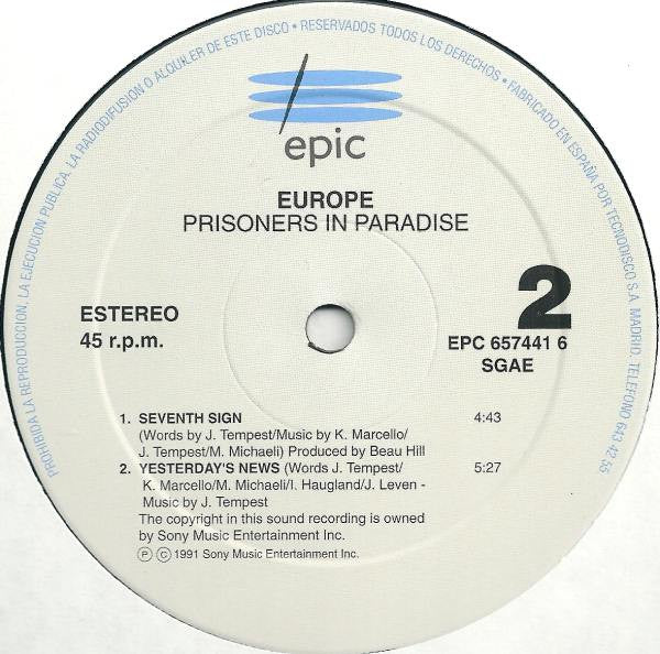 Europe – Prisoners In Paradise (Ex) BOX31