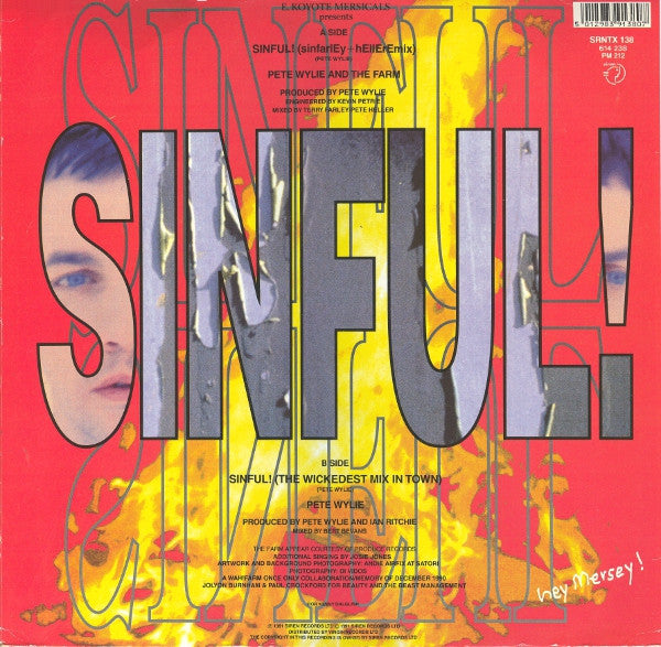 Pete Wylie And The Farm – Sinful! (Sinfarley + Heller Remix) (NM) BOXE1