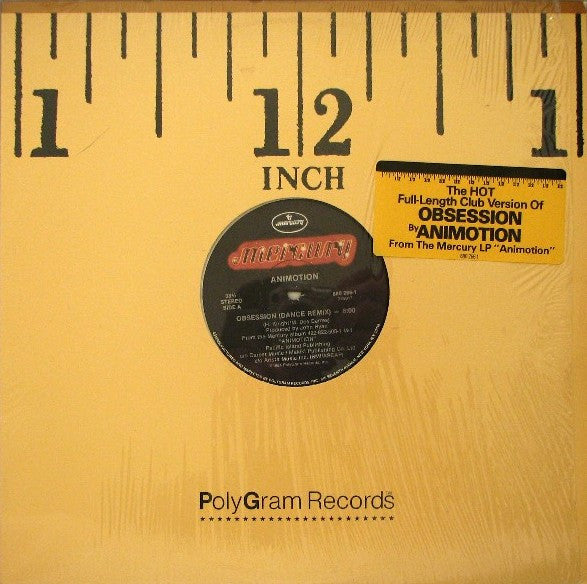 Animotion – Obsession (Dance Remix) (EX, FUNDA GENÉRICA DE SELLO DISCOGRÁFICO VG+) BOX16