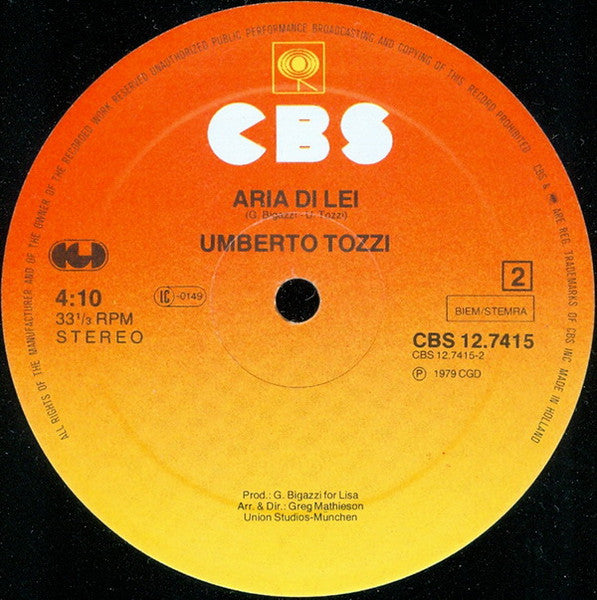 Umberto Tozzi – Gloria (NM, FUNDA EX) BOX35