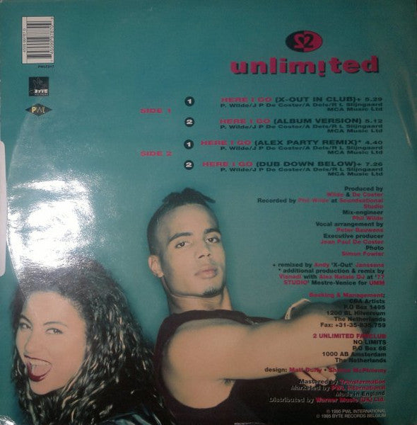 2 Unlimited – Here I Go (ESTADO NM, FUNDA VG+) BOX14