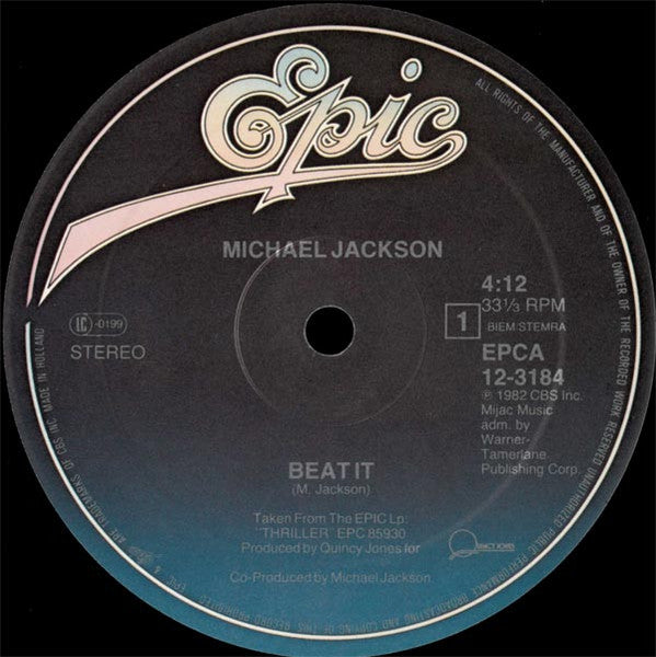 Michael Jackson – Beat It (NM, FUNDA VG+) BOX9