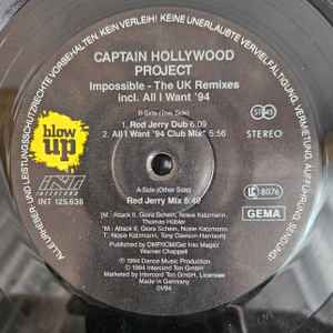 Captain Hollywood Project ‎– Impossible - The UK Remixes (Funda VG+, Estado EX) BOX16