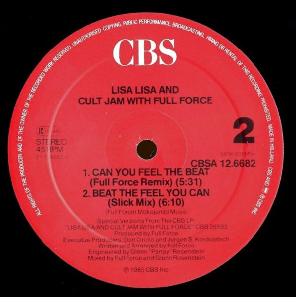 Lisa Lisa & Cult Jam With Full Force – Can You Feel The Beat (NM, FUNDA VG+) BOX9
