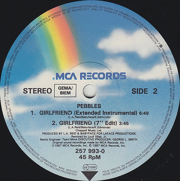 Pebbles – Girlfriend (Dance Remix) (NM, FUNDA EX) BOX24