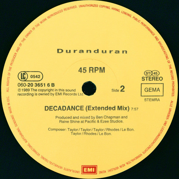 Duran Duran – Burning The Ground (NM) BOX9