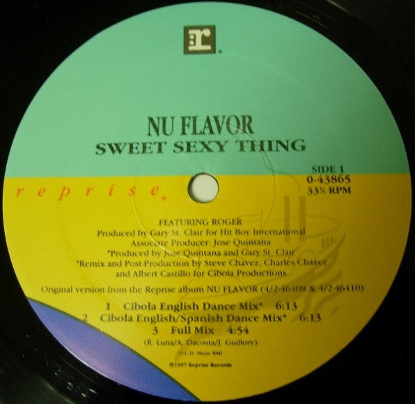 Nu Flavor Feat Roger – Sweet Sexy Thing (VG+, Funda Generic) BOXE2
