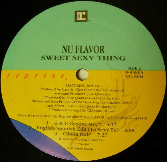 Nu Flavor Feat Roger – Sweet Sexy Thing (VG+, Funda Generic) BOXE2