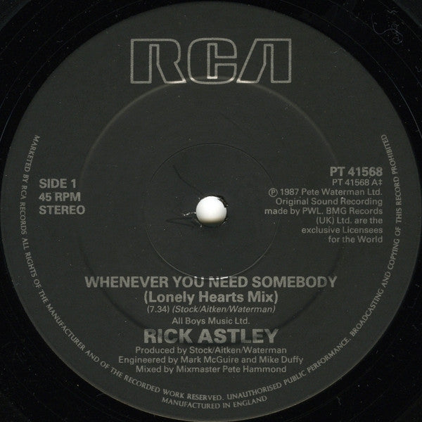 Rick Astley – Whenever You Need Somebody (EX) BOX7