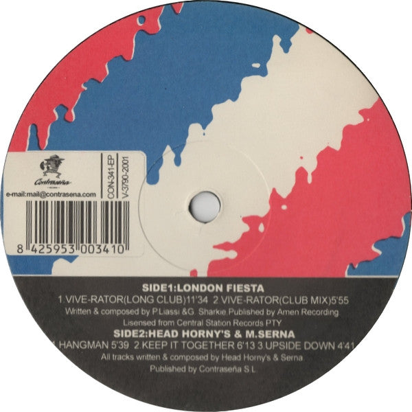 London Fiesta / Head Horny's & M.Serna ‎– Vibe-Rator / Keep It Together (VG+) BOX5