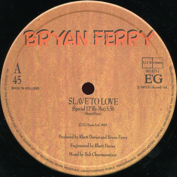 Bryan Ferry – Slave To Love (NM) BOX 31