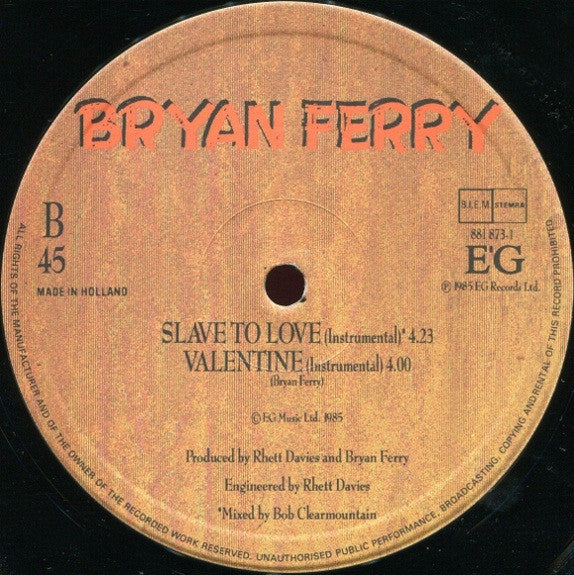 Bryan Ferry – Slave To Love (NM) BOX 31